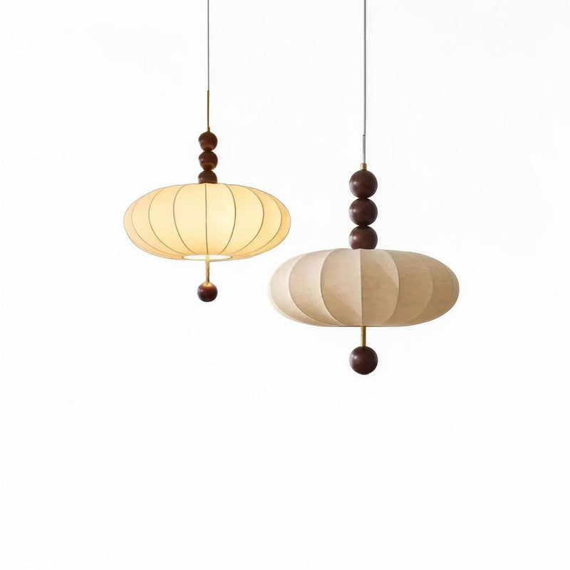 Suspension Luminaire Design Lustre Lanterne Tissu Vintage Rustique