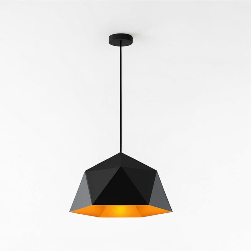 Luminaire Suspension Design Géométrique Diamant Aluminium