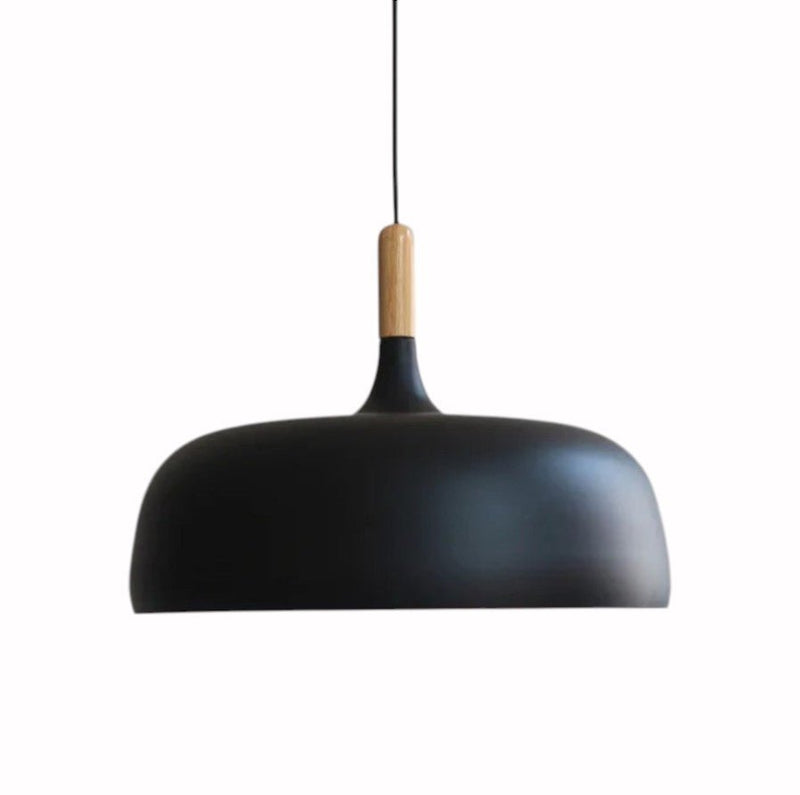 Suspension Bois Design Grand Dôme Macaron Métal & Bois
