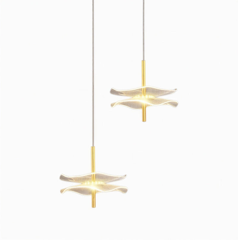 Suspension Luminaire Design Lotus Acrylique Nordique — Style A ou B | 3 Couleurs