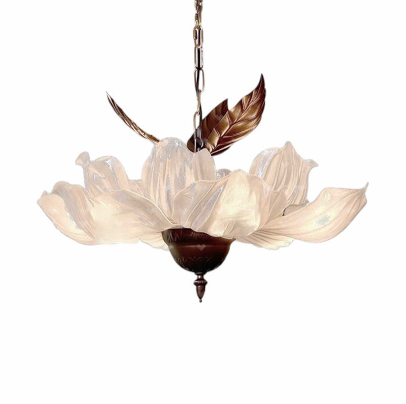 Suspension Luminaire Design Nordique Pétale Acrylique