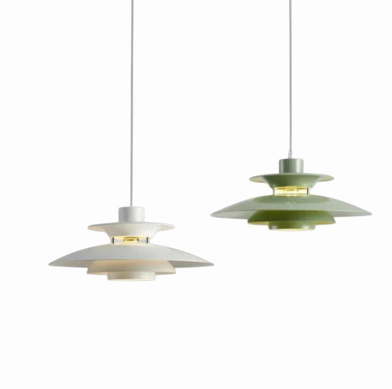 Luminaire Suspension Design OVNI Nordique LED Disques Étagés — 3 Finitions
