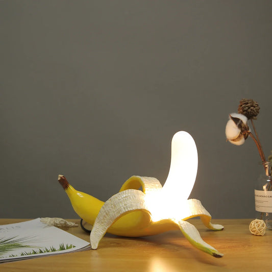 Lampe Banane LED Nordique Moderne Verre - Veilleuse Design Chambre Salon