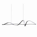 Luminaire Suspension Design Ondulée Vague Moderne Aluminium — 3 Finitions