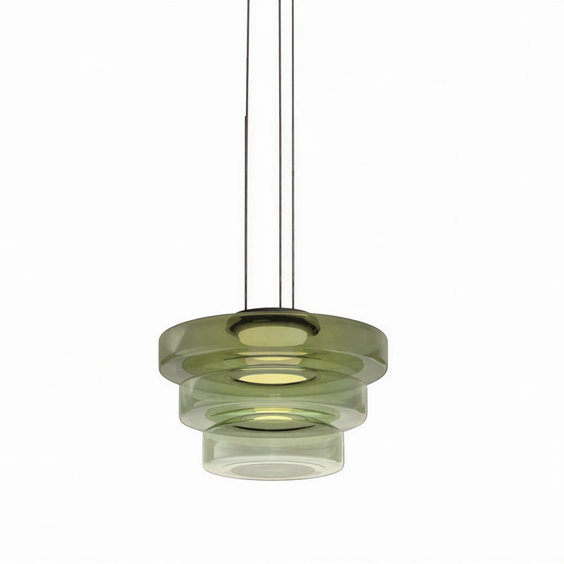 Luminaire Suspension Design Verre Coloré Italien Art Déco — 3 Coloris & Formats