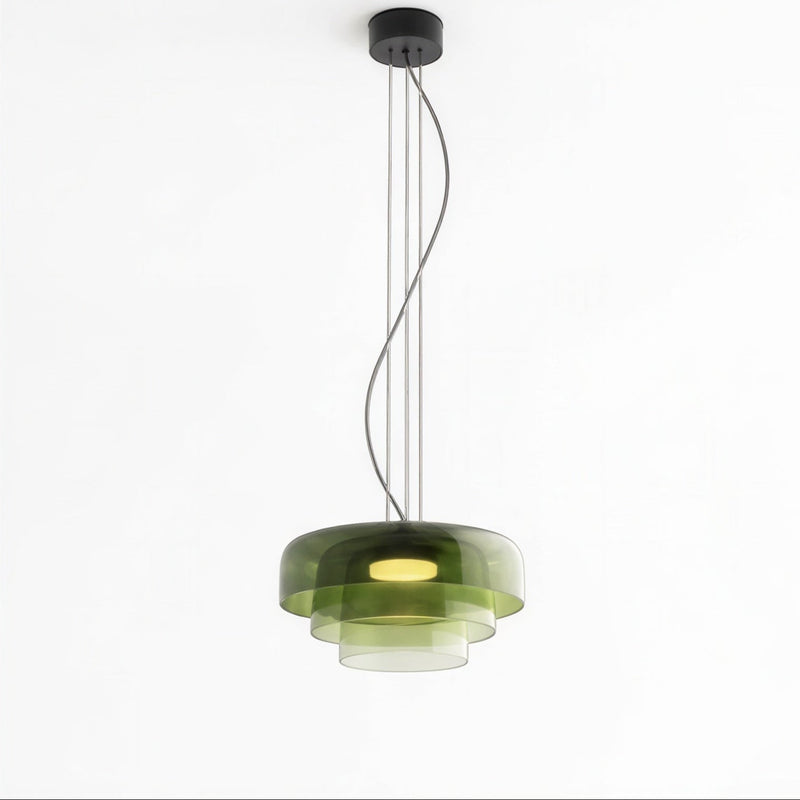 Luminaire Suspension Design Verre Dégradé Coloré Soufflé — 3 Coloris & Tailles
