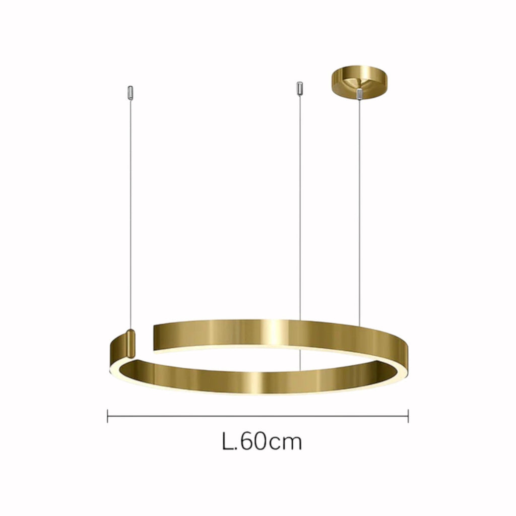 Suspension Luminaire Design Lustre Anneau Circulaire LED Nordique Premium