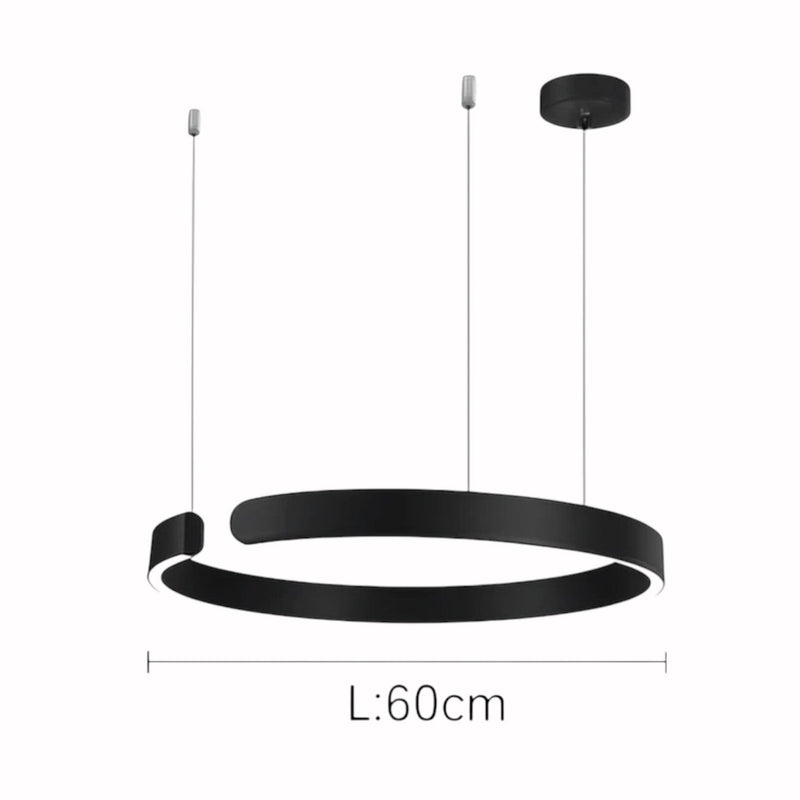 Suspension Luminaire Design Lustre Anneau Circulaire LED Nordique Premium