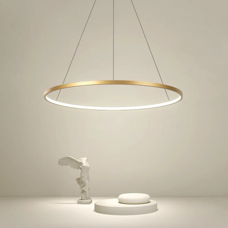 Luminaire Suspension Design Lustre Anneau LED Circulaire Dimmable
