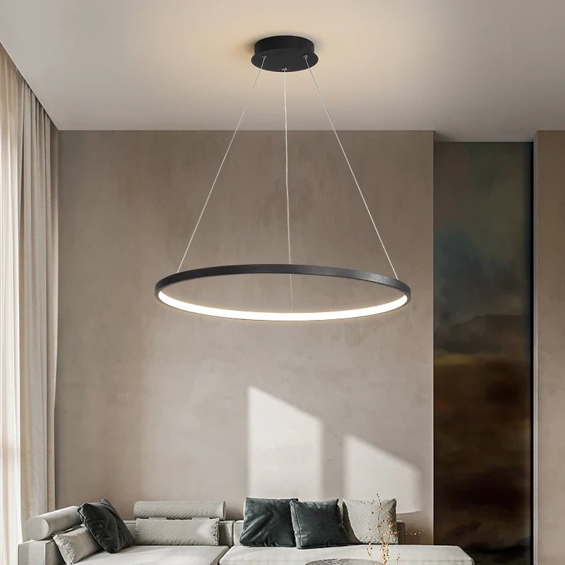 Luminaire Suspension Design Lustre Anneau LED Circulaire Dimmable