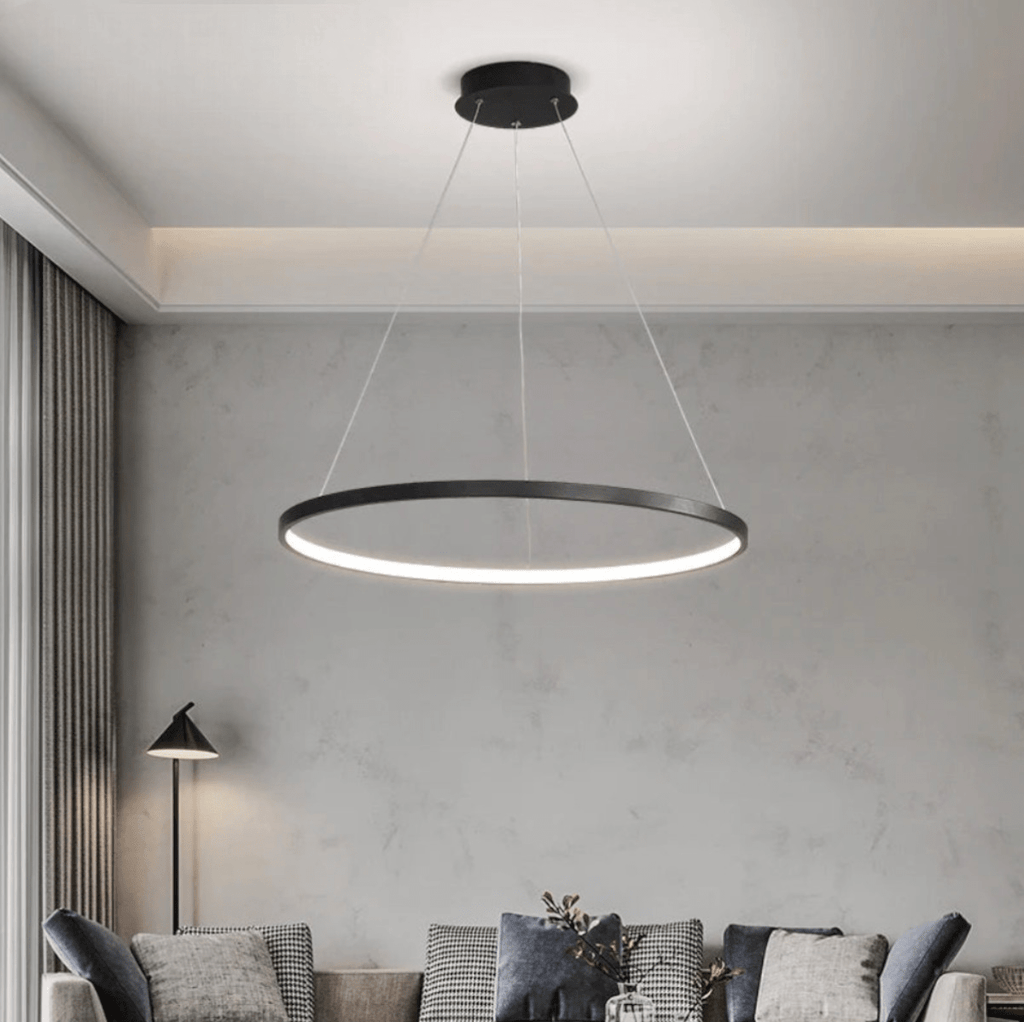 Luminaire Suspension Design Lustre Anneau LED Circulaire Dimmable