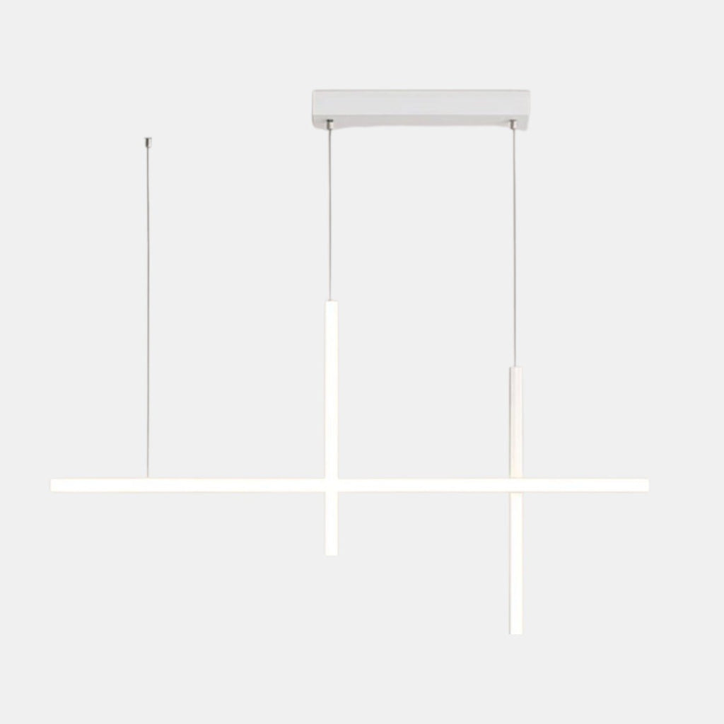 Lustre Suspension Luminaire Barre LED Linéaire Croix Dimmable