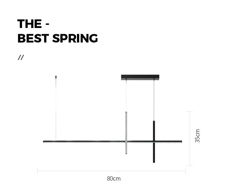 Lustre Barre LED Linéaire Croix Dimmable