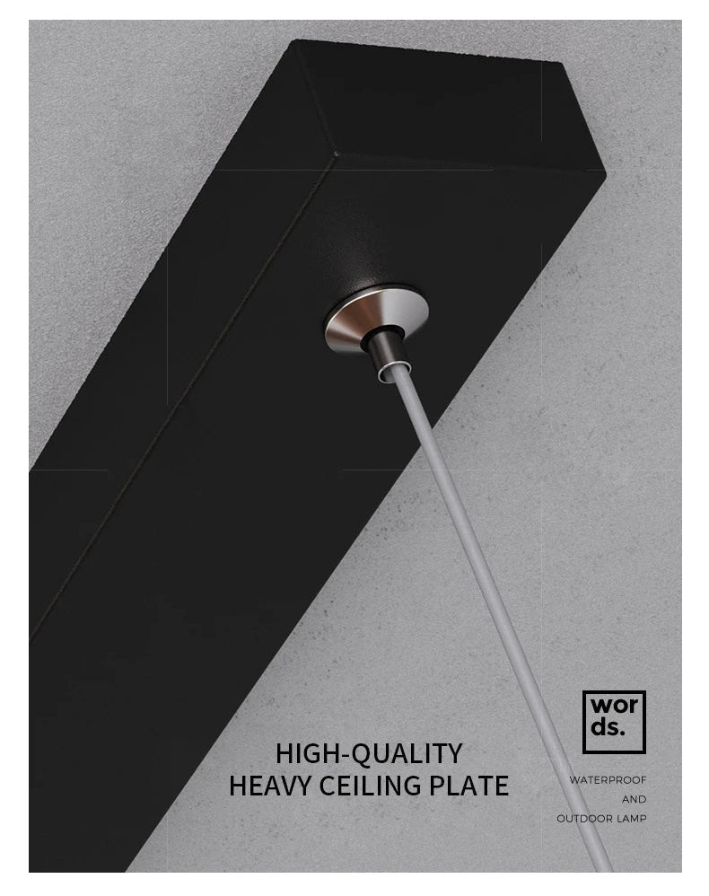 Lustre Suspension Luminaire Barre LED Linéaire Croix Dimmable