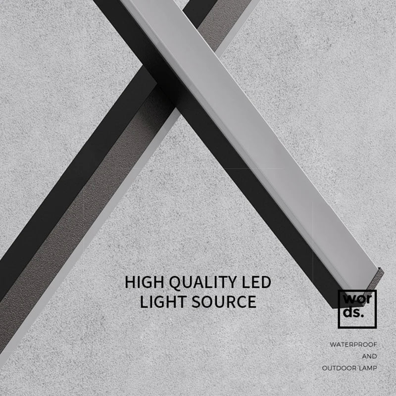 Lustre Suspension Luminaire Barre LED Linéaire Croix Dimmable
