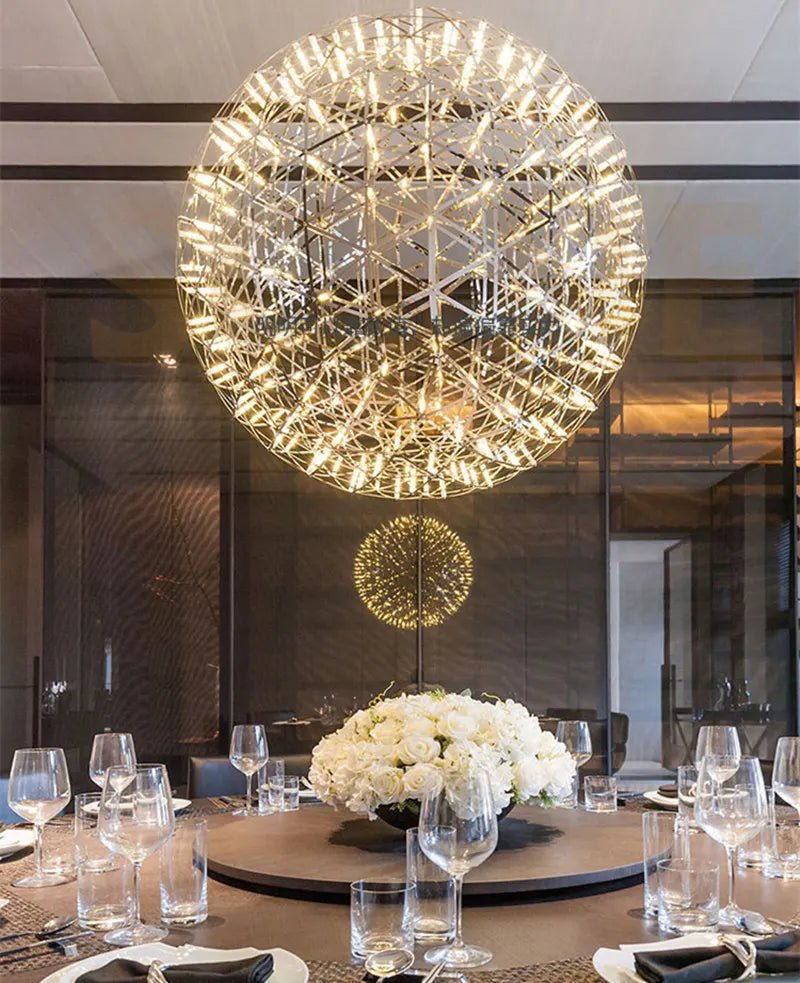 Lustre Boule Étincelle Feu d'Artifice LED | Télécommande