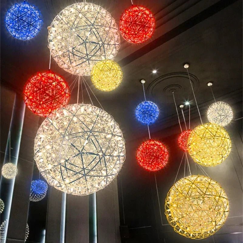 Suspension Luminaire Design Boule Étincelle Feu d’Artifice LED — Télécommande