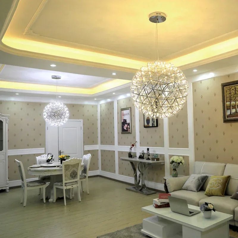 Lustre Boule Étincelle Feu d'Artifice LED | Télécommande