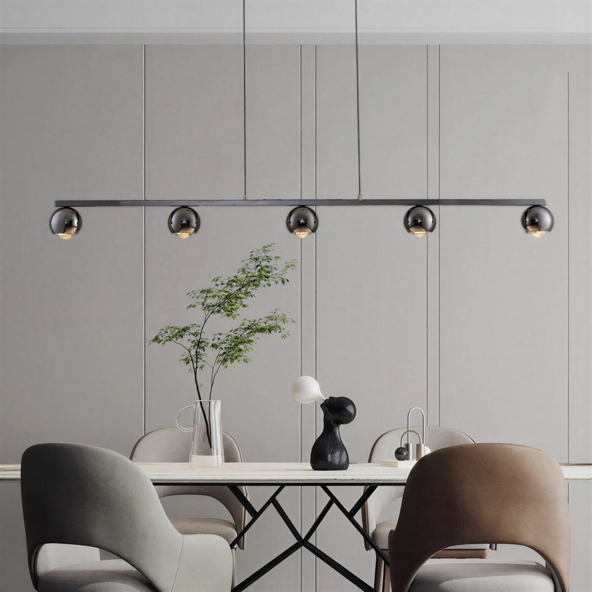 Suspension Luminaire Design Lustre Cristal LED Moderne Salle à Manger