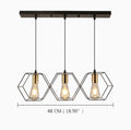 Suspension Luminaire Design Lustre Hexagones Nid d’Abeille Noir & Laiton