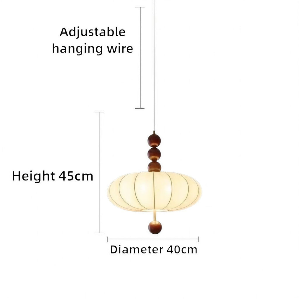 Suspension Luminaire Design Lustre Lanterne Tissu Vintage Rustique