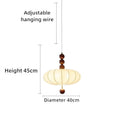 Suspension Luminaire Design Lustre Lanterne Tissu Vintage Rustique