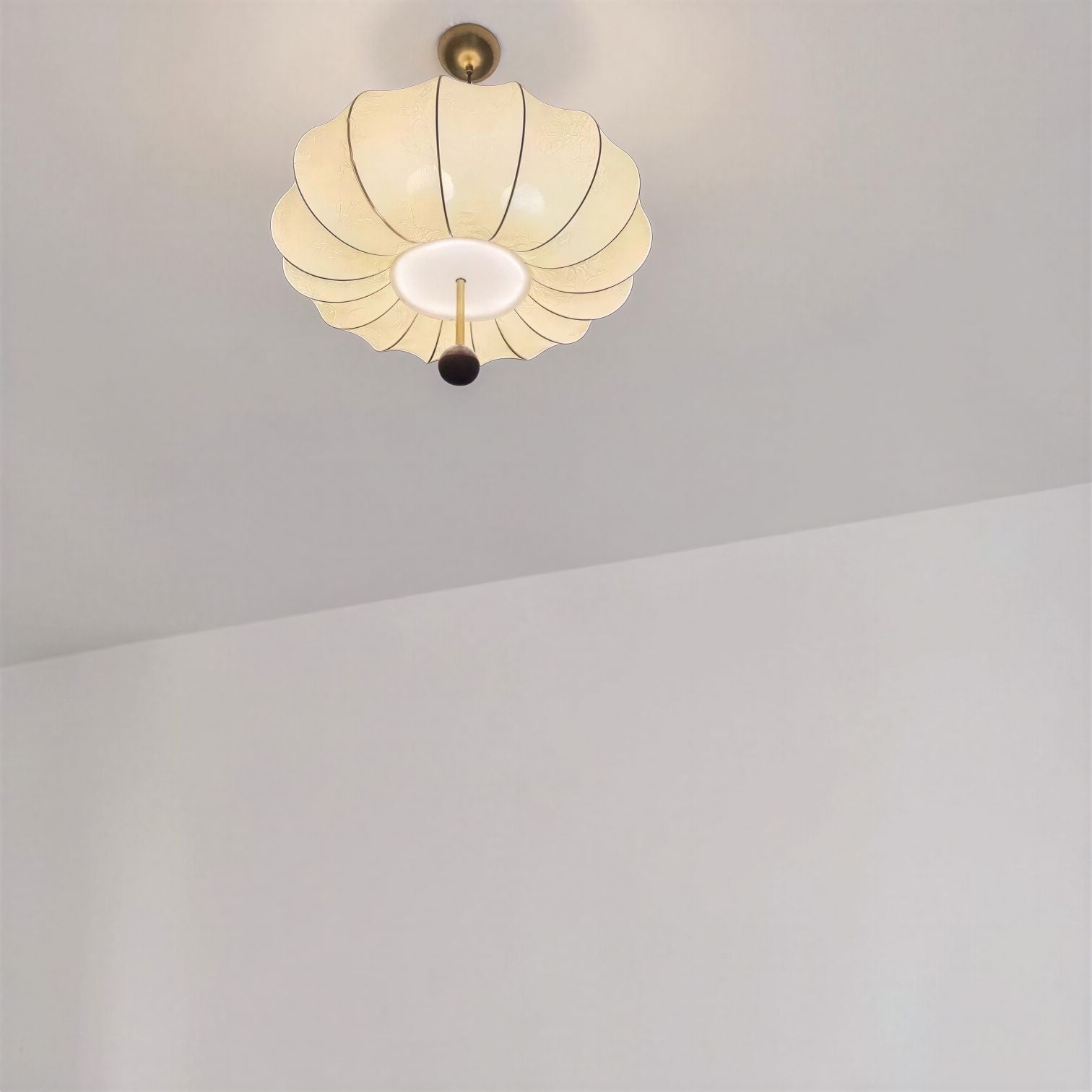 Suspension Luminaire Design Lustre Lanterne Tissu Vintage Rustique