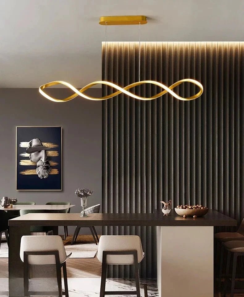 Suspension Luminaire Design Lustre Vague LED Dimmable