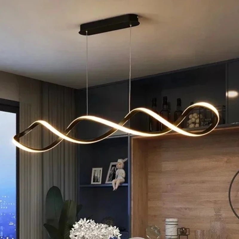 Suspension Luminaire Design Lustre Vague LED Dimmable