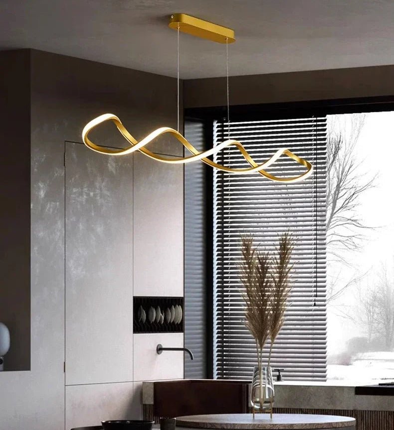 Suspension Luminaire Design Lustre Vague LED Dimmable