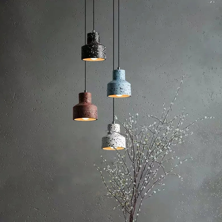 Suspension Luminaire Design Mini Plâtre Nordique LED — Bleu, Rose, Noir ou Blanc