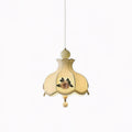 Suspension Luminaire Design Abat-Jour Fleurs Brodées Rose Vintage