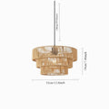 Suspension Luminaire Design Abat-Jour Rotin Tressé Bohème