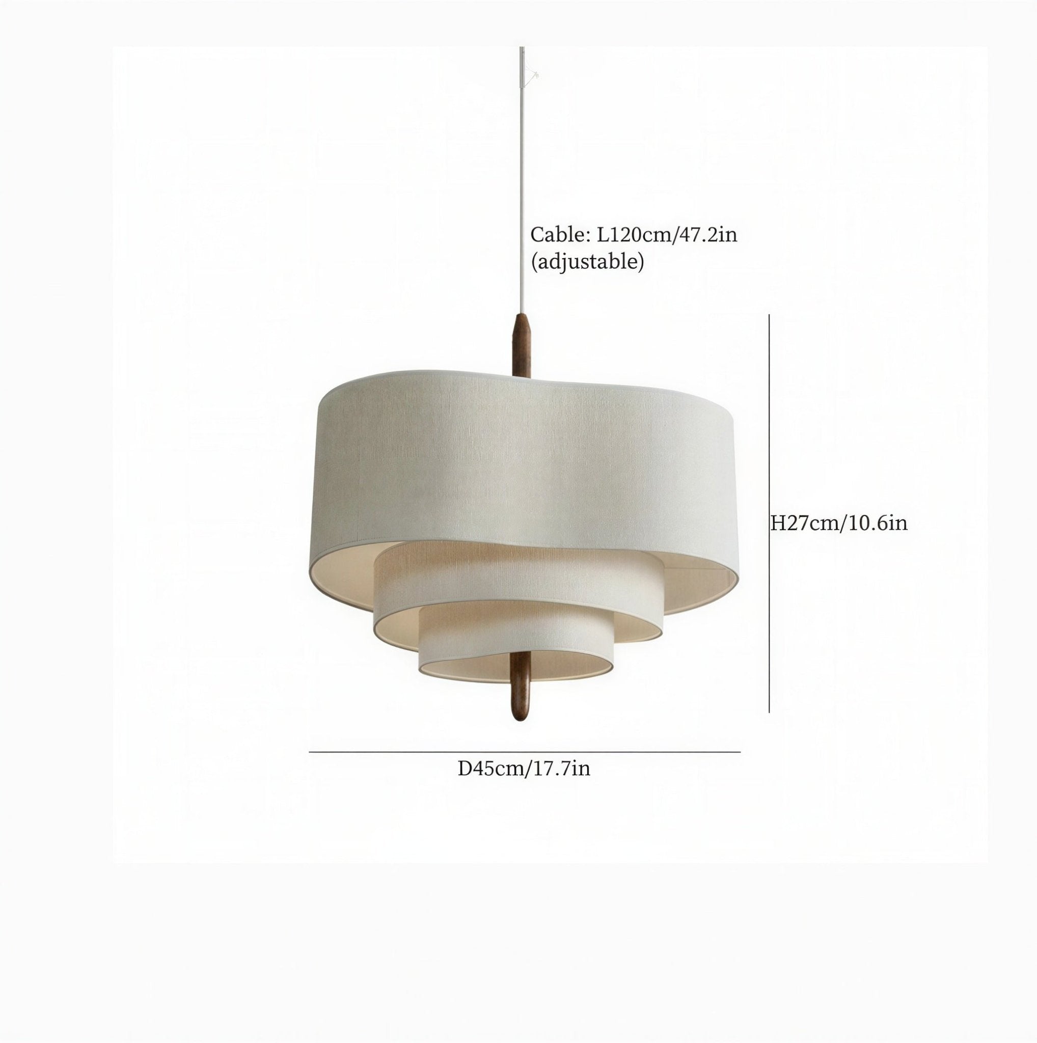 Suspension Luminaire Design Abat-Jour Tissu Zen Naturel