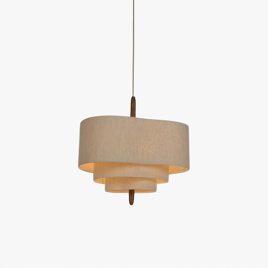 Suspension Luminaire Design Abat-Jour Tissu Zen Naturel