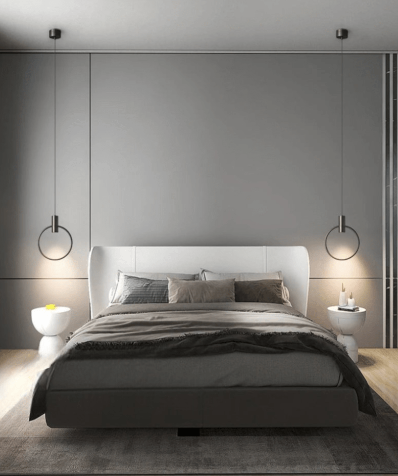 Luminaire Suspension Design Anneau Cuivre LED Minimaliste Moderne