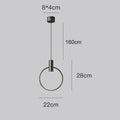 Luminaire Suspension Design Anneau Cuivre LED Minimaliste Moderne