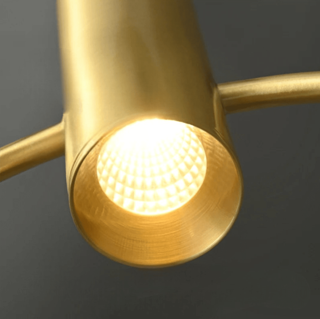 Luminaire Suspension Design Anneau Cuivre LED Minimaliste Moderne