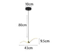 Suspension Luminaire Design & Applique Murale LED Forme de Mer