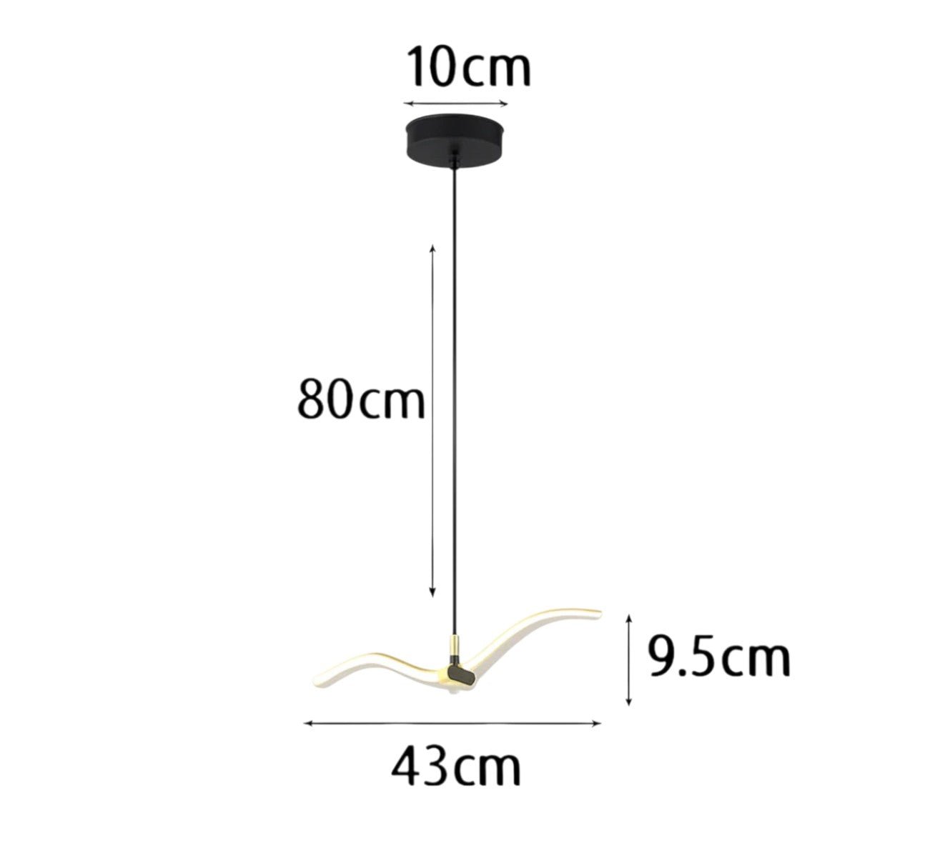 Suspension Luminaire Design & Applique Murale LED Forme de Mer