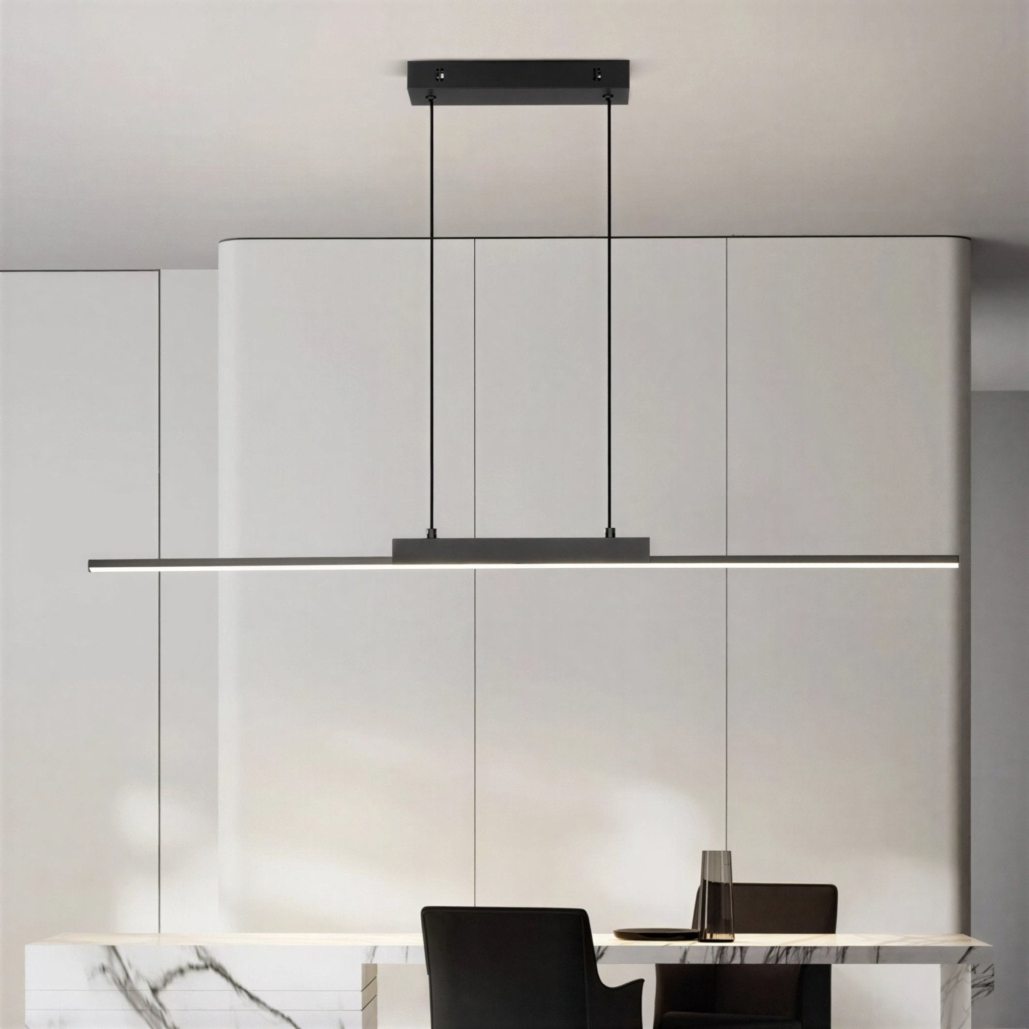Suspension Luminaire Design Barre Aluminium Minimaliste Salle à Manger