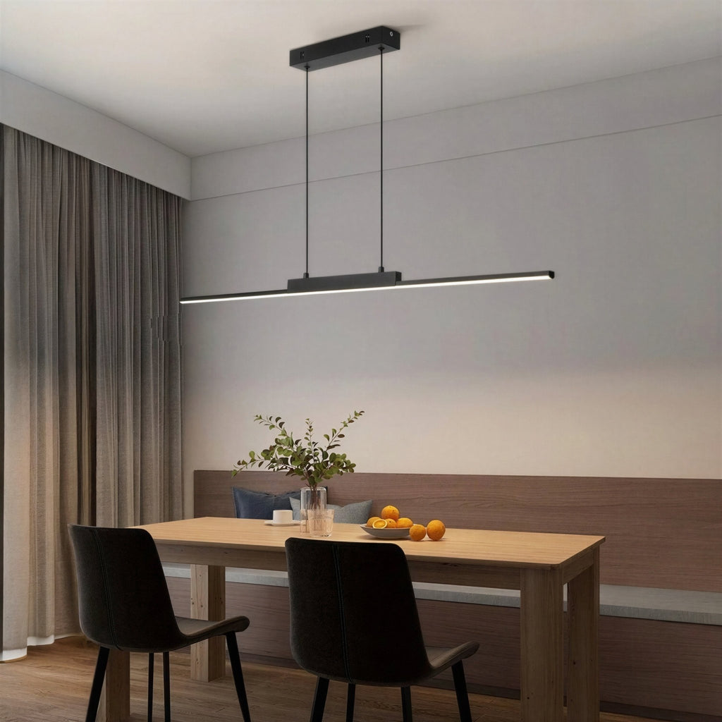 Suspension Luminaire Design Barre Aluminium Minimaliste Salle à Manger