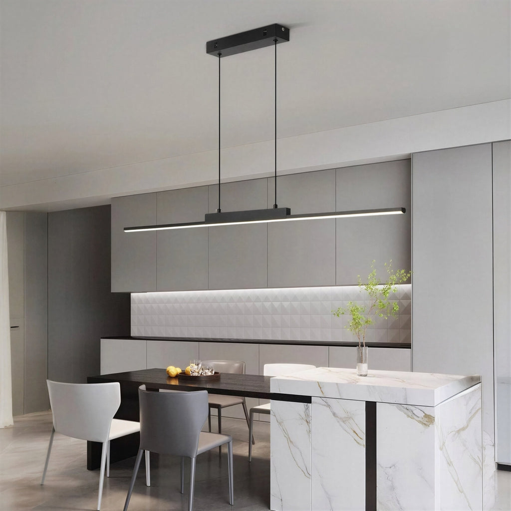 Suspension Luminaire Design Barre Aluminium Minimaliste Salle à Manger
