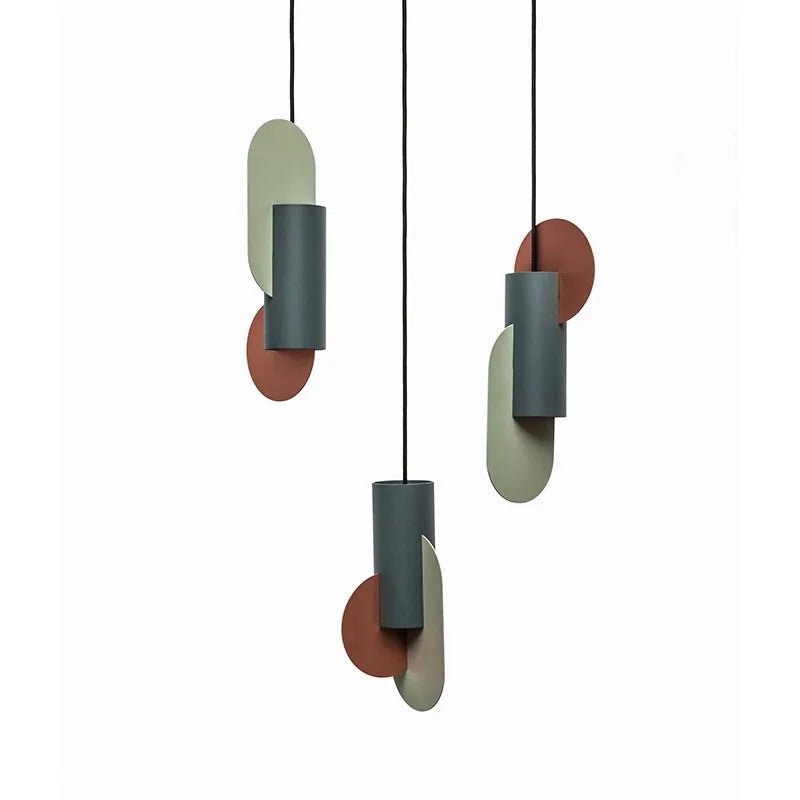 Suspension Luminaire Design Blocs de Couleur Nordique Créative — 3 Styles