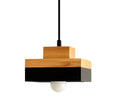 Suspension Luminaire Design Bois Gravé Loft Industriel Nordique