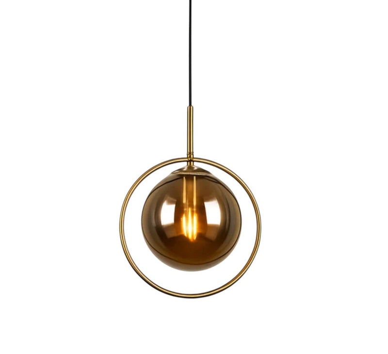 Suspension Luminaire Design Boule Verre Loft — 3 Formats