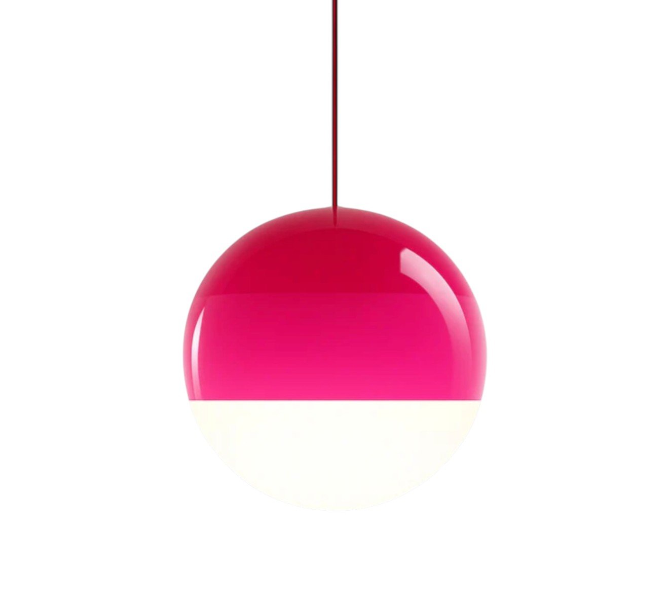 Suspension Luminaire Design Boule Verre Coloré Dégradé Nordique