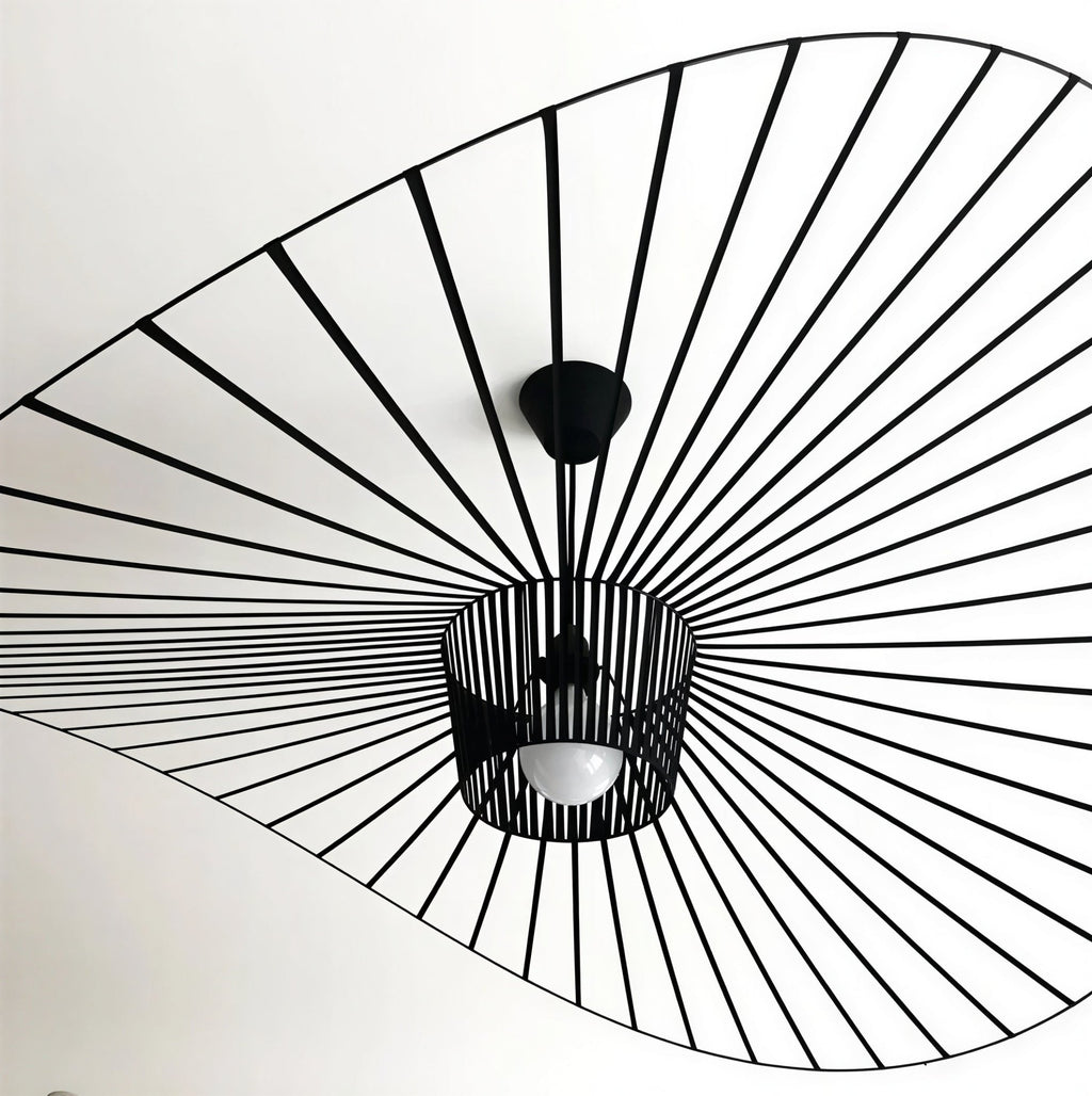 Suspension Luminaire Design Chapeau Paille Nordique