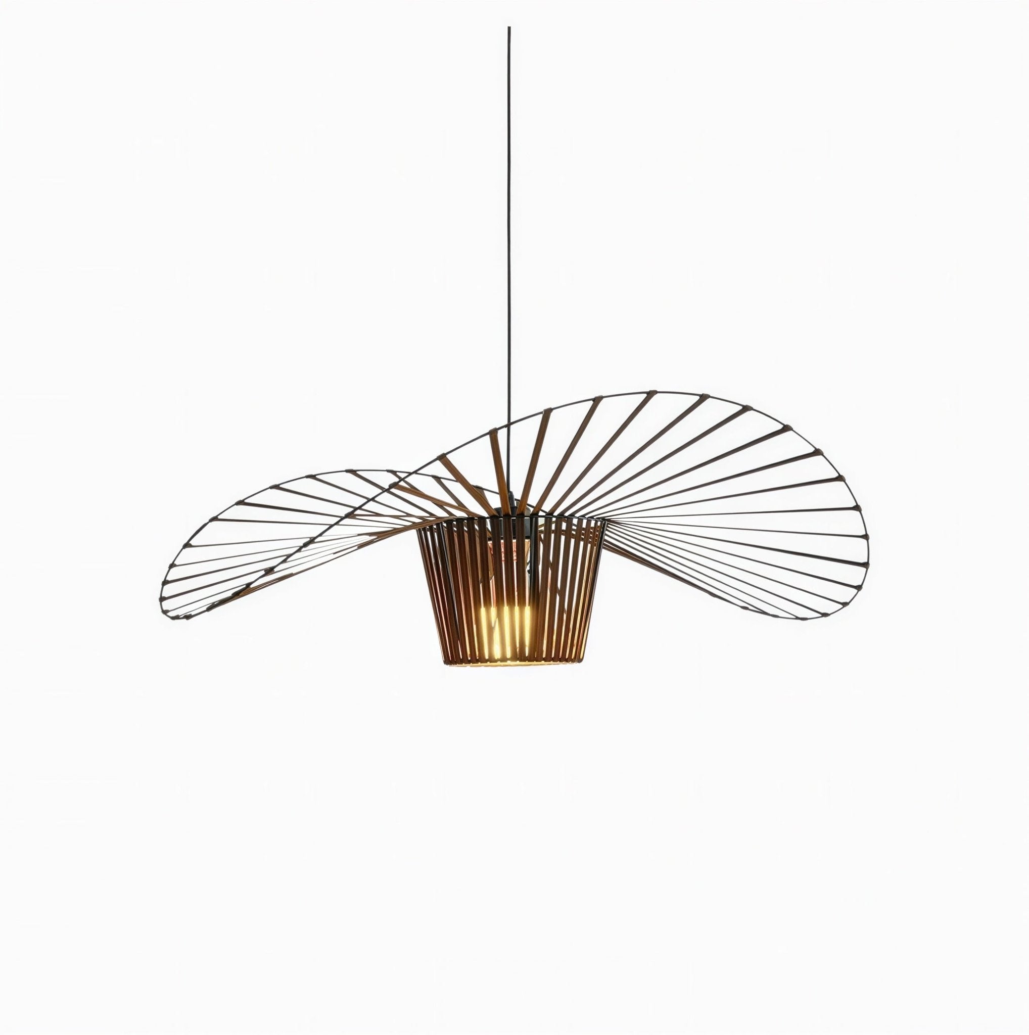 Suspension Luminaire Design Chapeau Paille Nordique