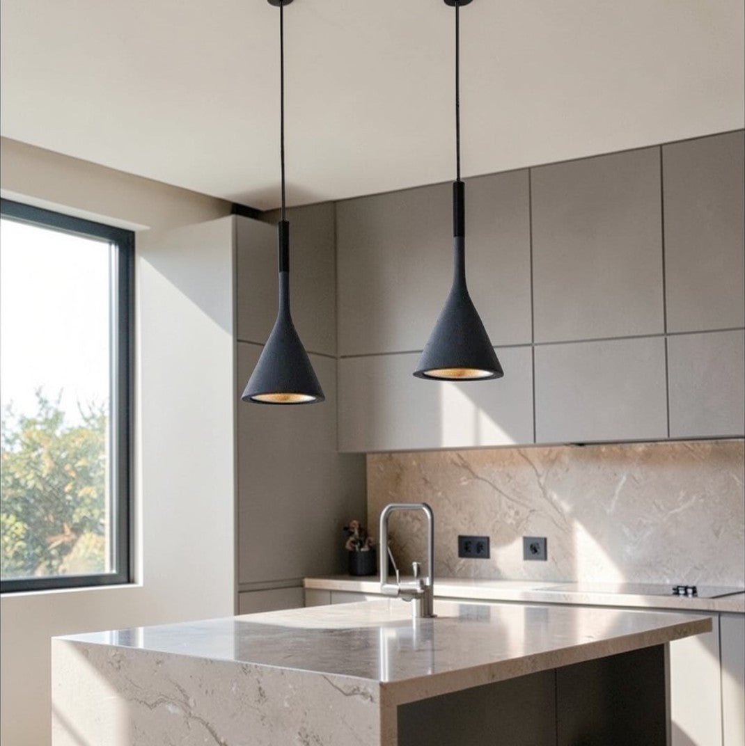 Luminaire Suspension Design Conique Moderne Métal